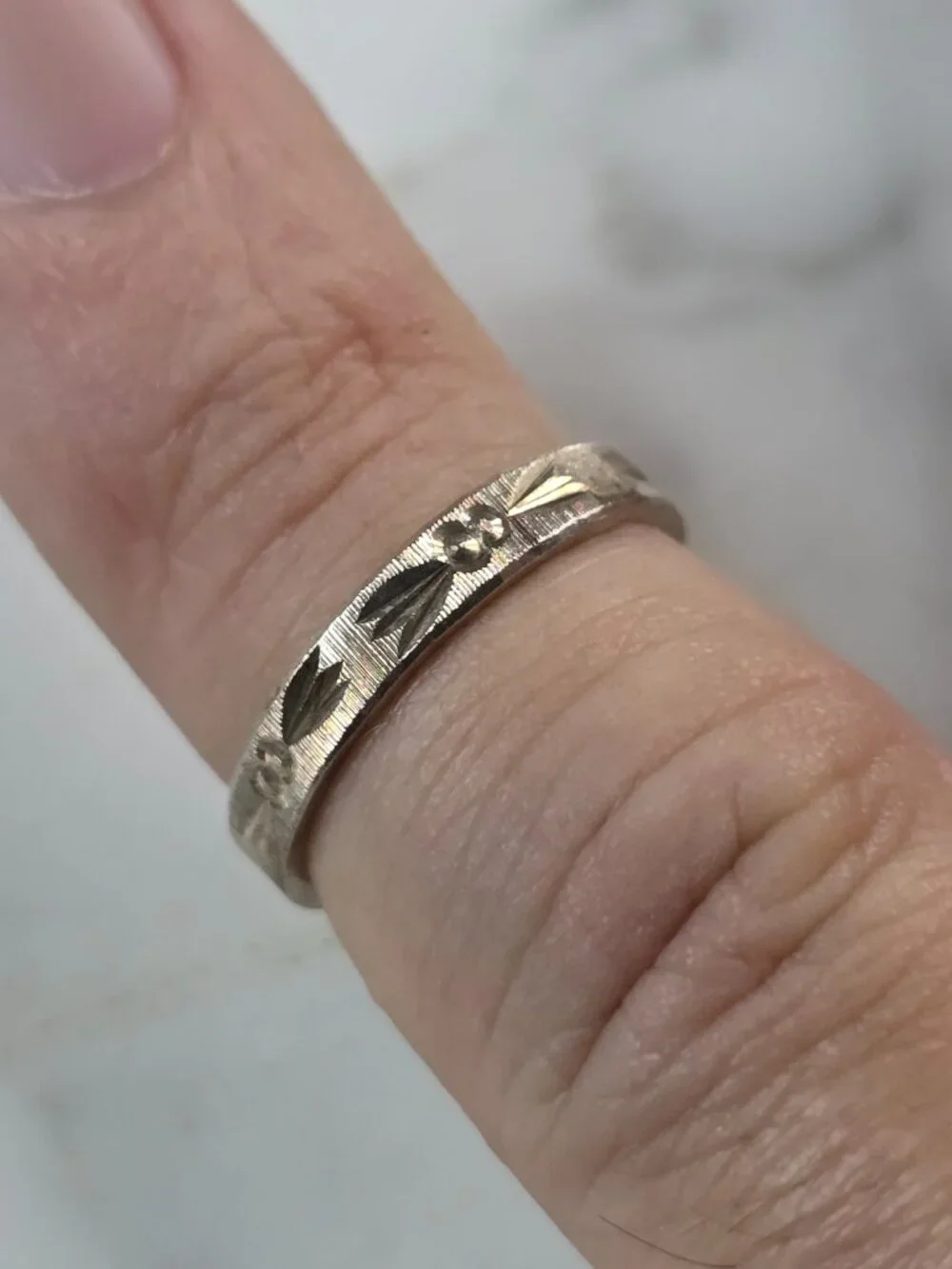 Womens Girls Vintage Estate Sterling Silver Modernist Ring 1.6g E4150